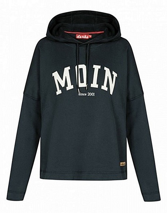 DERBE Damen Kapuzensweatshirt Favorite Hoody mit MOIN Logo navy DERBE Damen Kapuzensweatshirt Favorite Hoody mit MOIN Logo navy