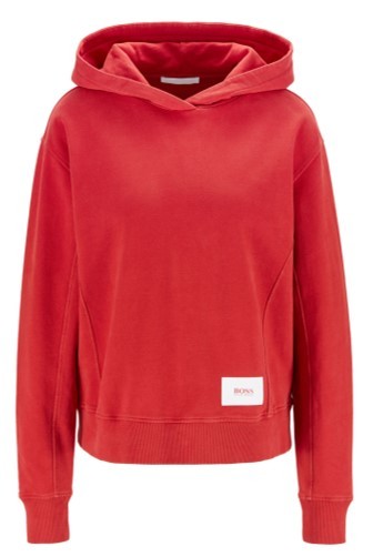 Hugo Boss Relaxed-Fit Kapuzen-Sweatshirt Esqua1 aus French Terry mit Logo-Aufnäher 618 Hugo Boss Relaxed-Fit Kapuzen-Sweatshirt Esqua1 aus French Terry mit Logo-Aufnäher 618