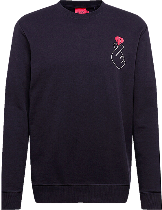 Sweatshirt Dungiku aus French-Terry-Baumwolle mit Valentinstags-Artwork Schwarz 001 Sweatshirt Dungiku aus French-Terry-Baumwolle mit Valentinstags-Artwork Schwarz 001
