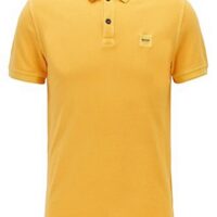 HUGO BOSS Slim-Fit Poloshirt PRIME aus gewaschenem Baumwoll-Piqué gelb 736