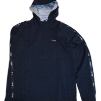 Hugo Boss Kapuzen-Sweatshirt Saggy 2 mit Logo-Tape am Arm Farbe dunkelblau 404 Hugo Boss Kapuzen-Sweatshirt Saggy 2 mit Logo-Tape am Arm Farbe dunkelblau 404