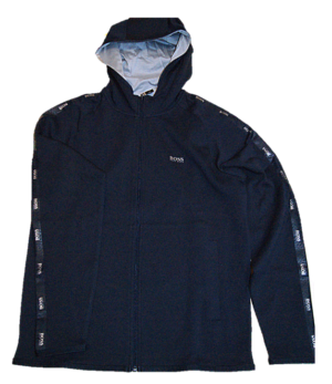 Hugo Boss Kapuzen-Sweatshirt Saggy 2 mit Logo-Tape am Arm Farbe dunkelblau 404