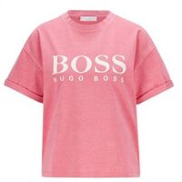 Hugo Boss T-Shirt C_Evina_Active aus Bio-Baumwolle mit Logo rosa 681