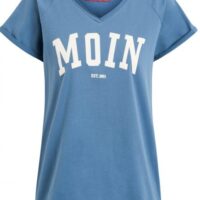 DERBE Moin Girls Damen T-Shirt Bijou Blue Blau 0149