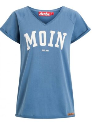 DERBE Moin Girls Damen T-Shirt Bijou Blue Blau 0149