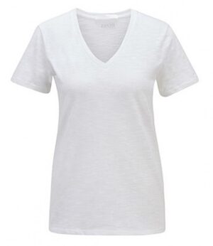 Hugo Boss T-Shirt C_Emodern aus strukturierter Baumwolle mit V-Ausschnitt weiss 100