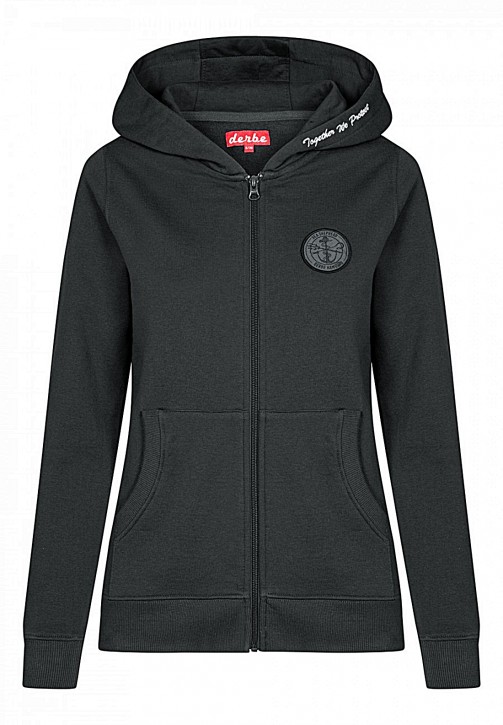 DERBE Seehase Sea Shepherd Gots Organic Damen Sweatjacke schwarz DERBE Seehase Sea Shepherd Gots Organic Damen Sweatjacke schwarz