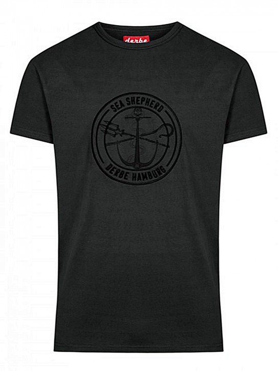 DERBE Sea Shepherd JF_BARSCH MONO GOTS Herren Shirt black DERBE Sea Shepherd JF_BARSCH MONO GOTS Herren Shirt black