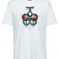 Hugo Boss  T-Shirt Dnake aus Baumwolle T-Shirt aus Baumwoll-Jersey mit Logo und Schlangen-Artwork weiss 100 Hugo Boss  T-Shirt Dnake aus Baumwolle T-Shirt aus Baumwoll-Jersey mit Logo und Schlangen-Artwork weiss 100