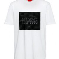 Hugo Boss T-Shirt Dolive_U214 aus Baumwoll-Jersey mit Schlangen-Print und Logo weiss 100