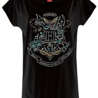 HARRY POTTER Hogwarts Shield Loose Shirt female black HARRY POTTER Hogwarts Shield Loose Shirt female black