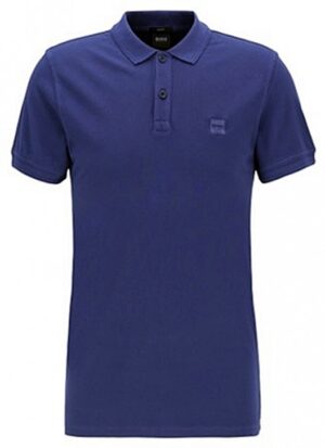 HUGO BOSS Slim-Fit Poloshirt PRIME aus gewaschenem Baumwoll-Piqué blau 428