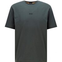 Hugo Boss T-Shirt TChup aus Stretch-Baumwolle mit Logo dunklegrün 301