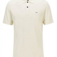 HUGO BOSS Slim-Fit Poloshirt PRIME aus gewaschenem Baumwoll-Piqué beige 272