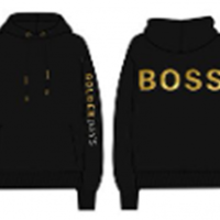 Hugo Boss Damen Kapuzenpulli C_Eustice_Gold mit Goldbuchstaben am Arm schwarz 001 Hugo Boss Damen Kapuzenpulli C_Eustice_Gold mit Goldbuchstaben am Arm schwarz 001