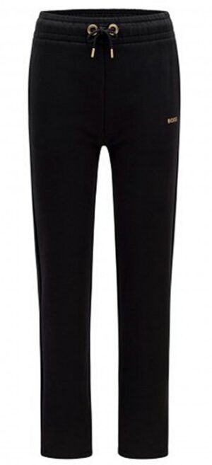 Hugo Boss Regular-Fit Jogginghose mit Details in Gold-Optik C_Emayla_Gold  schwarz 001