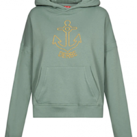 DERBE Damen Hoody Kapuzenpullover Golden Anchor Farbe lily pad grün 0512