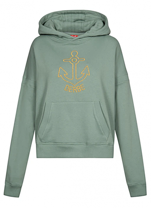 DERBE Damen Hoody Kapuzenpullover Golden Anchor Farbe lily pad grün 0512 DERBE Damen Hoody Kapuzenpullover Golden Anchor Farbe lily pad grün 0512