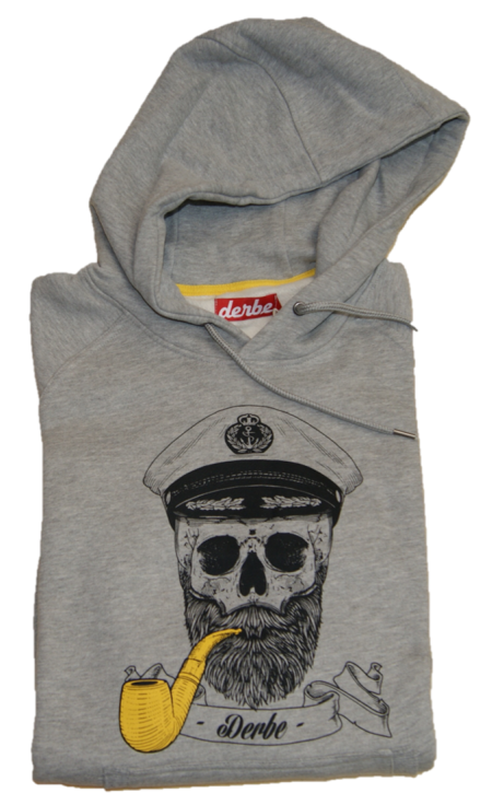 DERBE Herren Kapuzenpullover Spooky 021-grey melange DERBE Herren Kapuzenpullover Spooky 021-grey melange