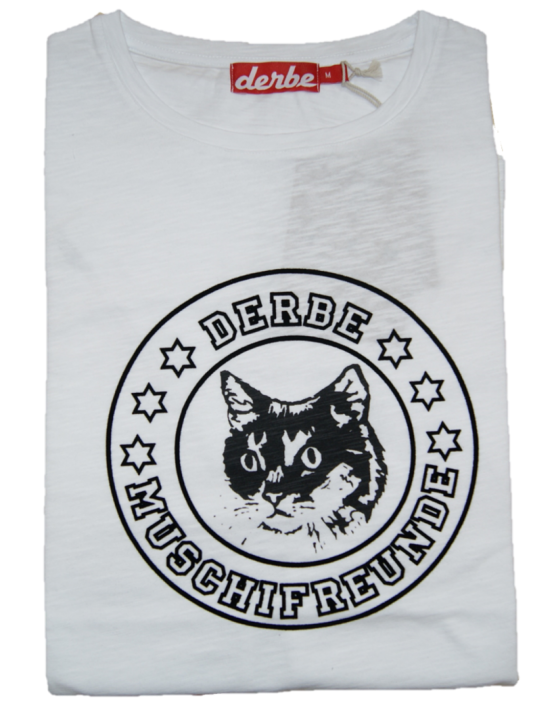 DERBE Herren T-Shirt MUSCHIFREUNDE 020-white DERBE Herren T-Shirt MUSCHIFREUNDE 020-white