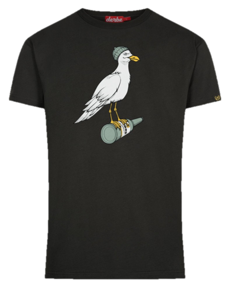 DERBE Herren T-Shirt STURMMÖVE Farbe 091-phantom /schwarz DERBE Herren T-Shirt STURMMÖVE Farbe 091-phantom /schwarz