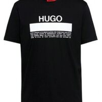 Hugo Boss T-Shirt Daitai aus Baumwoll-Jersey mit Manifesto-Logo schwarz 001