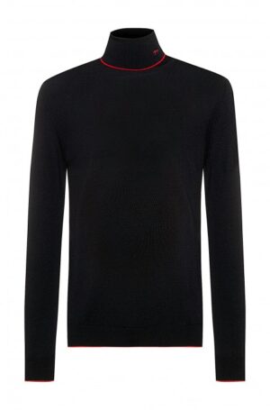 Hugo Boss Rollkragenpullover Sedgo aus besonders feiner Merinowolle schwarz 001