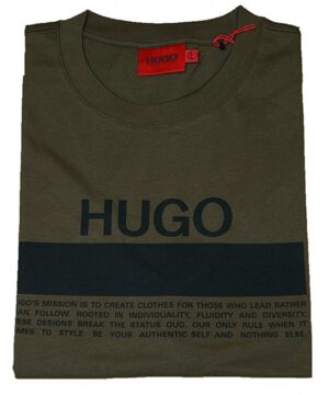 Hugo Boss T-Shirt Daitai aus Baumwoll-Jersey mit Manifesto-Logo oliv 304