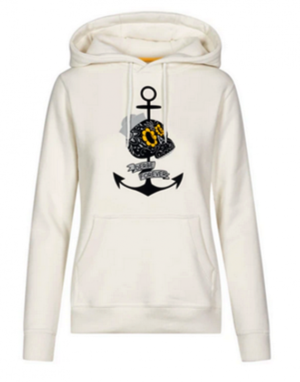 DERBE Damen Hoody Kapuzenpullover Mrs Skull  Farbe 028 tofu