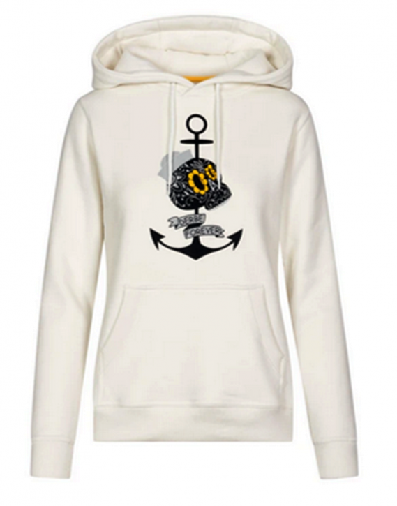DERBE Damen Hoody Kapuzenpullover Mrs Skull  Farbe 028 tofu DERBE Damen Hoody Kapuzenpullover Mrs Skull  Farbe 028 tofu