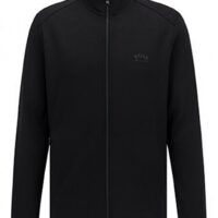 Hugo Boss Sweatjacke Skaz  mit Logo und Handytasche schwarz 001