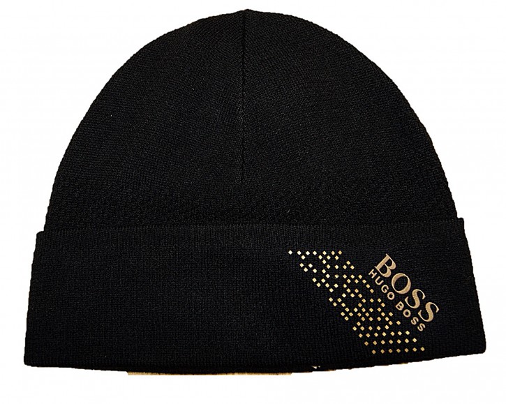 Hugo Boss Mütze Axello_Beanie mit Logo und Mütze mit Logo und Artwork schwarz 001 Hugo Boss Mütze Axello_Beanie mit Logo und Mütze mit Logo und Artwork schwarz 001