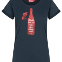 DERBE Hol den Wein Damen T-Shirt Navy Dunkelblau 010