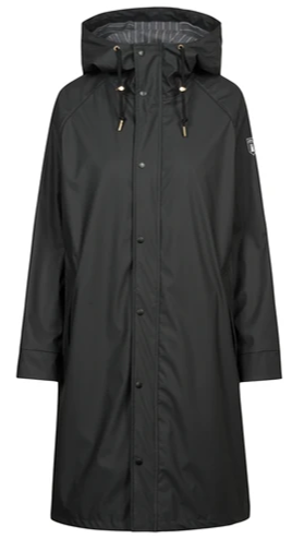 DERBE Damen PU Wittby Flannel  Regenmantel mit Futter schwarz /phantom 091 DERBE Damen PU Wittby Flannel  Regenmantel mit Futter schwarz /phantom 091