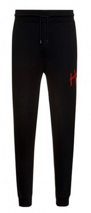 Hugo Boss Jogginghose Dartini aus Bio-Baumwolle mit Bündchen und handgeschriebenem Logo schwarz 001