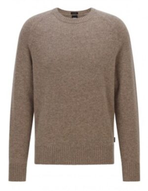 Hugo Boss Pullover Nolive in normaler Passform aus reinem Kaschmir Farbe hellbraun 240
