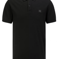 Hugo Boss Poloshirt Prime 1 mit salzgewaschenem Finish Farbe schwarz 001