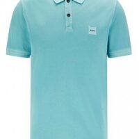Hugo Boss Poloshirt Prime 1 mit salzgewaschenem Finish Farbe türkis 443 Hugo Boss Poloshirt Prime 1 mit salzgewaschenem Finish Farbe türkis 443