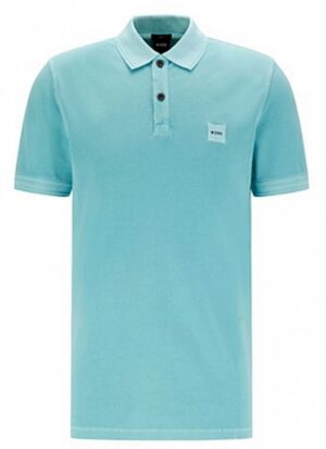 Hugo Boss Poloshirt Prime 1 mit salzgewaschenem Finish Farbe türkis 443