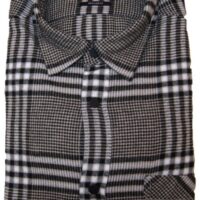 Hugo Boss Kariertes Regular-Fit Hemd RIOU aus Baumwoll-Flanell  schwarz weiß 262