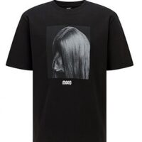 Hugo Boss Relaxed-Fit T-Shirt  Tanimal aus Baumwolle mit Tier-Foto  schwarz 003