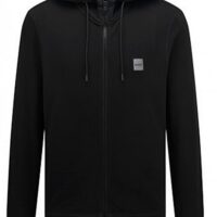 Hugo Boss Kapuzen-Sweatshirt Zetalk 1aus French Terry mit Logo-Aufnäher schwarz 001 Hugo Boss Kapuzen-Sweatshirt Zetalk 1aus French Terry mit Logo-Aufnäher schwarz 001