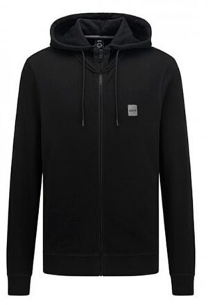 Hugo Boss Kapuzen-Sweatshirt Zetalk 1aus French Terry mit Logo-Aufnäher schwarz 001