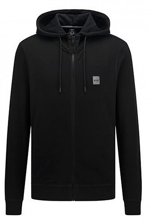 Hugo Boss Kapuzen-Sweatshirt Zetalk 1aus French Terry mit Logo-Aufnäher schwarz 001 Hugo Boss Kapuzen-Sweatshirt Zetalk 1aus French Terry mit Logo-Aufnäher schwarz 001