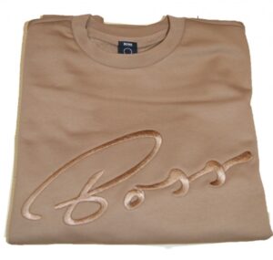 Hugo Boss Sweatshirt Stadler 57 aus merzerisierter Bio-Baumwolle mit Logo brown 262