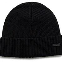 Hugo Boss Mütze Fati-N aus Schurwolle mit Logo-Etikett schwarz 001 Hugo Boss Mütze Fati-N aus Schurwolle mit Logo-Etikett schwarz 001