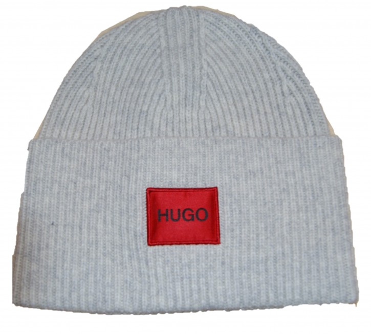 HUGO Unisex-Mütze Xaff 4 aus Woll-Mix mit Hugo Logo-Label beige 107 HUGO Unisex-Mütze Xaff 4 aus Woll-Mix mit Hugo Logo-Label beige 107