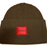HUGO Unisex-Mütze Xaff 4 aus Woll-Mix mit Hugo Logo-Label Farbe oliv 304 HUGO Unisex-Mütze Xaff 4 aus Woll-Mix mit Hugo Logo-Label Farbe oliv 304