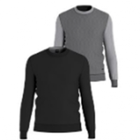 Hugo Boss  Strickpullover NATOLI  mit Wendefunktion Farbe schwarz/grau 001 Hugo Boss  Strickpullover NATOLI  mit Wendefunktion Farbe schwarz/grau 001