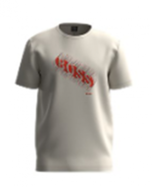 Hugo Boss Regular-Fit T-Shirt TEE 3 aus Baumwolle mit mehrfarbigem Logo Farbe open white 131